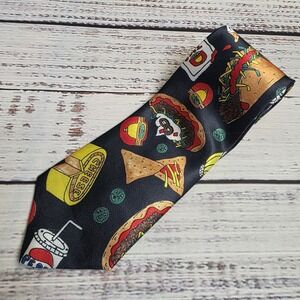 Vintage Taco Bell Pepsi Barco Tie 1992 All Over Print Polyester Made In USA